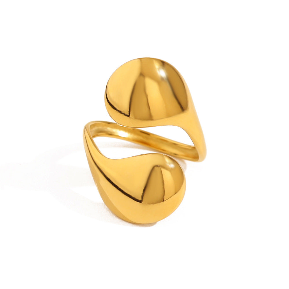 Wholesale 18K Gold Lava Mirror Open Ring